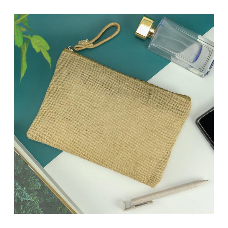 Jute Zipper Pouch